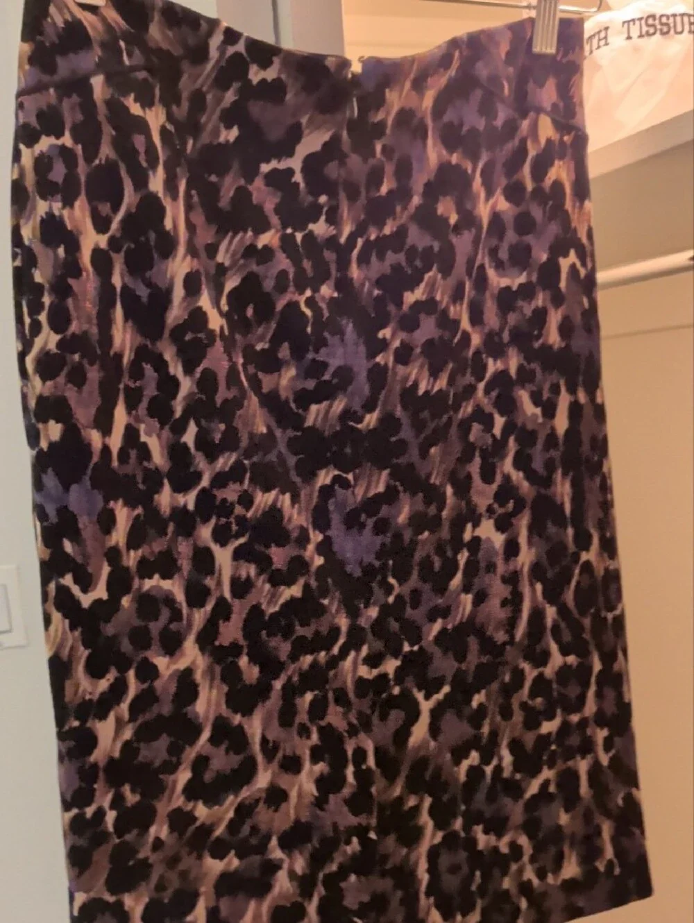 Blumarine Leopard Print Pencil Skirt - Black and Brown